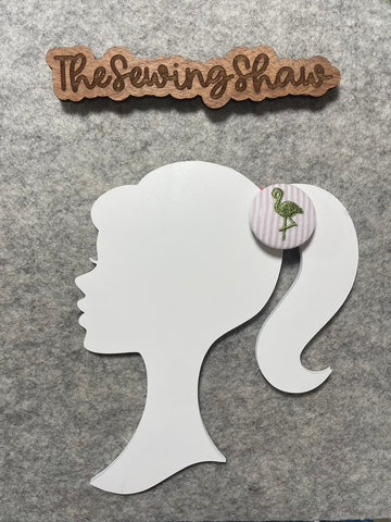 Embroidered Button Hair Tie - Bobbles - Various Designs! (Buy 3, get 1 free!)