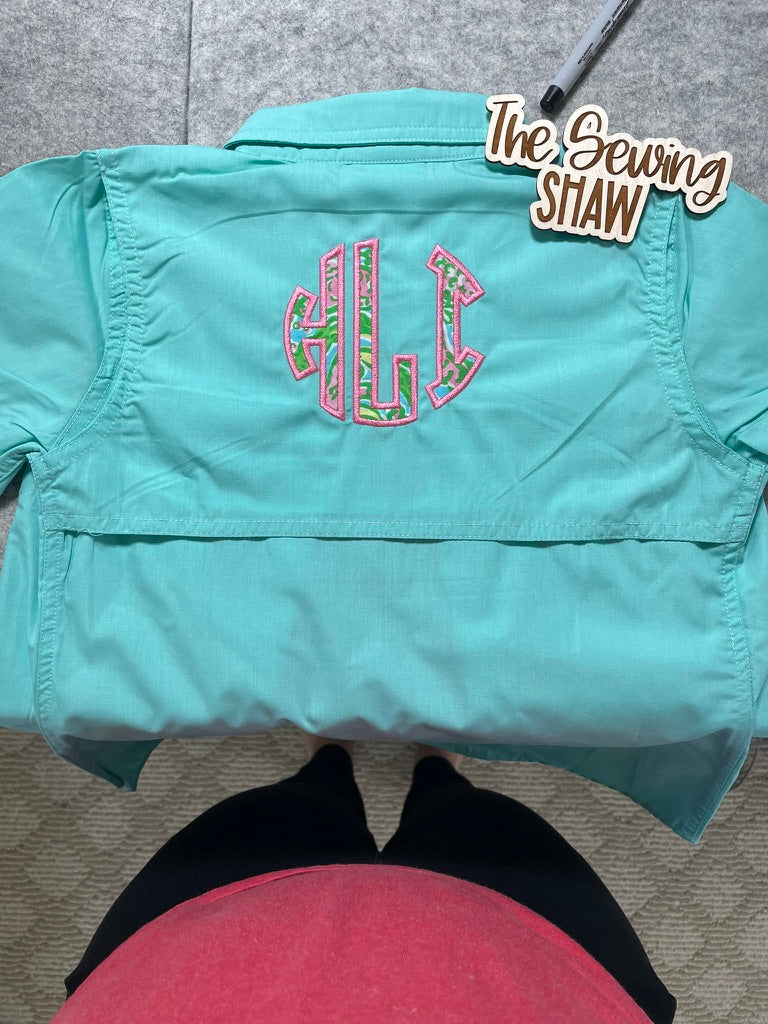 Children's Fishing Shirt with Custom Embroidery