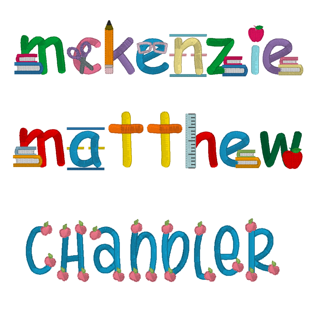 Back to School - Decorated letter Name